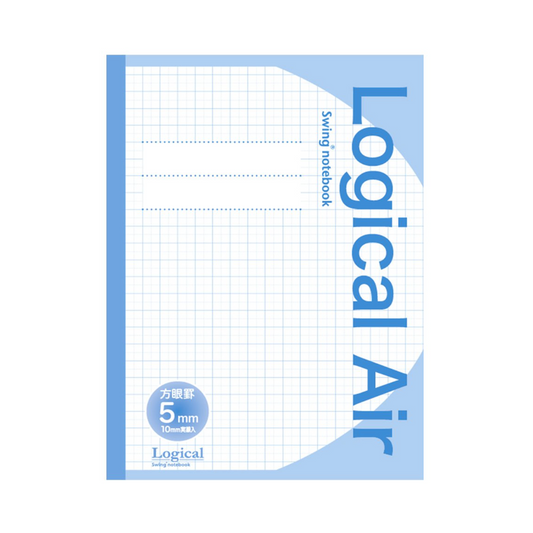 Nakabayashi Logical Air & Swing Logical Antibacterial Notebook Set – B5 (5 mm Square Grid, Pack of 5)