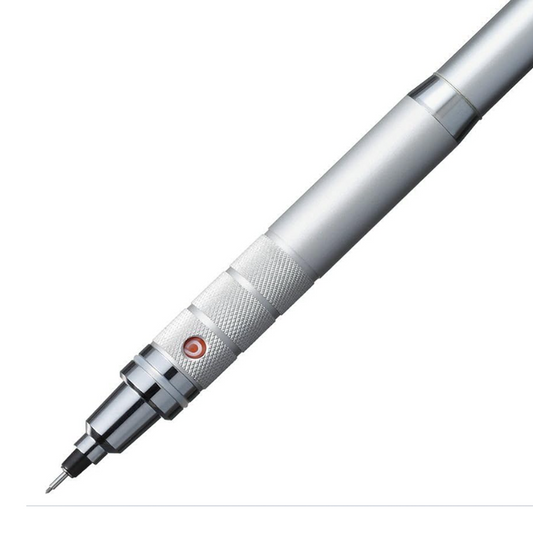 Mitsubishi Pencil Uni-ball Kuru Toga Roulette Mechanical Pencil 0.5mm – Silver (Automatic Lead Rotation, Aluminum Grip, Professional Drafting Pencil)