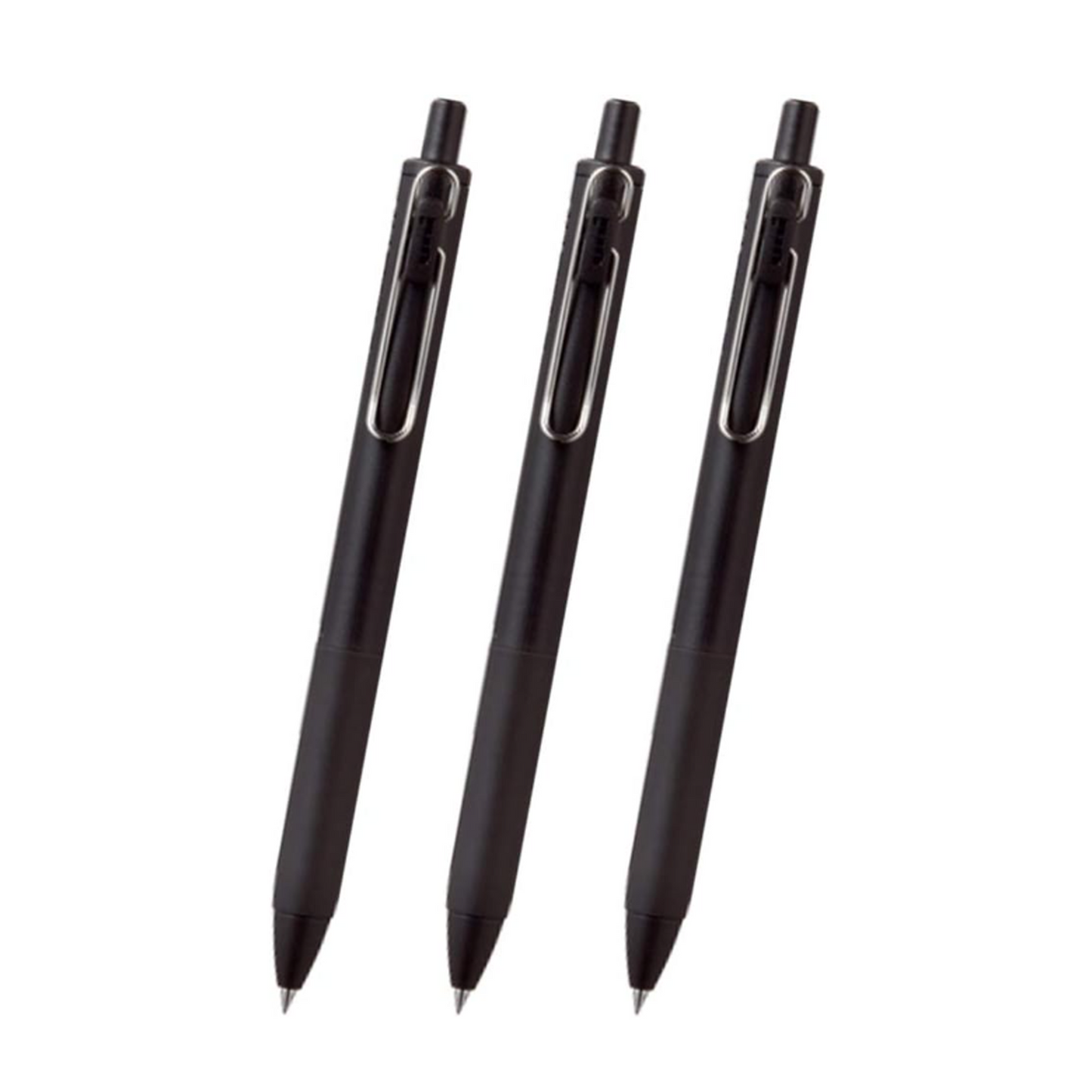 Mitsubishi Pencil Uni-ball One Gel Ballpoint Pen 0.38 mm – Set of 3 (Black Shaft)