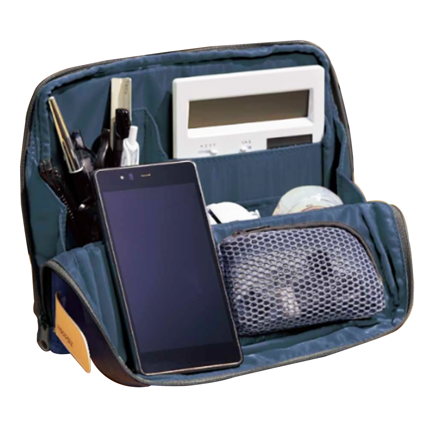 KOKUYO AM Kaha-HB11DB Bag-In Bag, Tool Pen Stand, Gadget Pouch, Hakobiz, Indigo Blue,