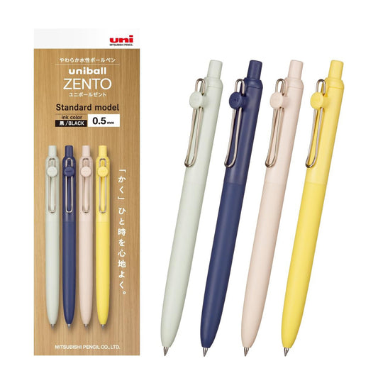 Mitsubishi Pencil uniball ZENTO Standard 4-Pack – 0.5mm/0.38mm