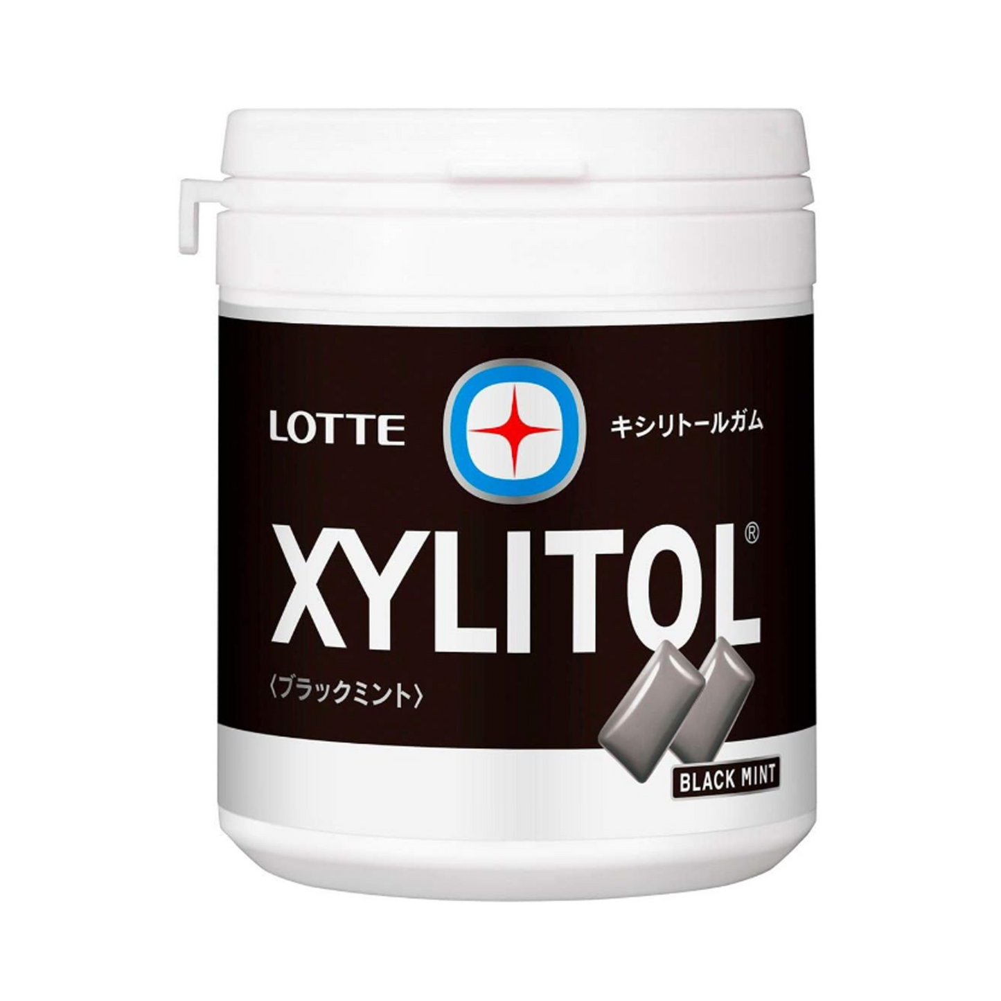 Lotte Xylitol Gum (Black Mint) Family Bottle (133 g)