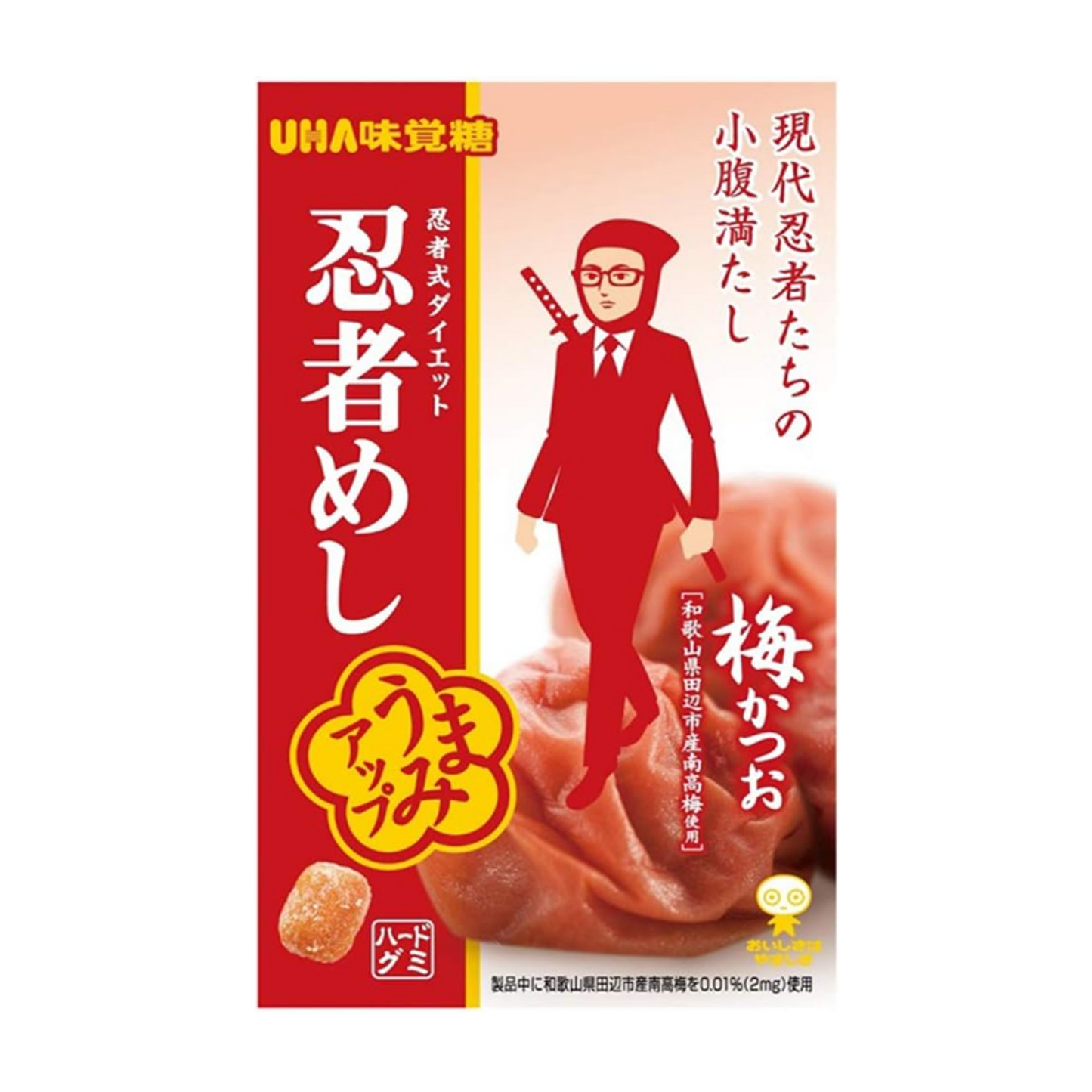 UHA Mikakuto Ninja Meshi Ume Katsuo Japanese Plum Bonito Candy 20g