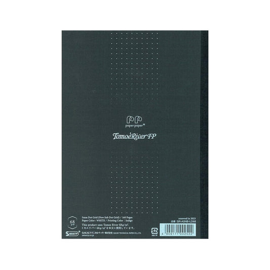 SAKAE Technical Paper Softcover Notebook A5 – Tomoe River FP 68gsm, White, 160 Pages, 5mm Dot Grid (SR-A5NB-LD68)