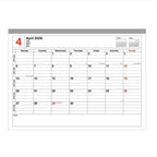 Mark's 2026 Notebook Calendar (Horizontal B5)
