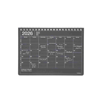 Mark's 2026 Notebook Calendar (Horizontal B5)