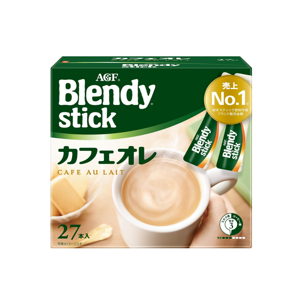 AGF Blendy Stick Café Au Lait – Instant Coffee Mix (27 & 100 Sticks)