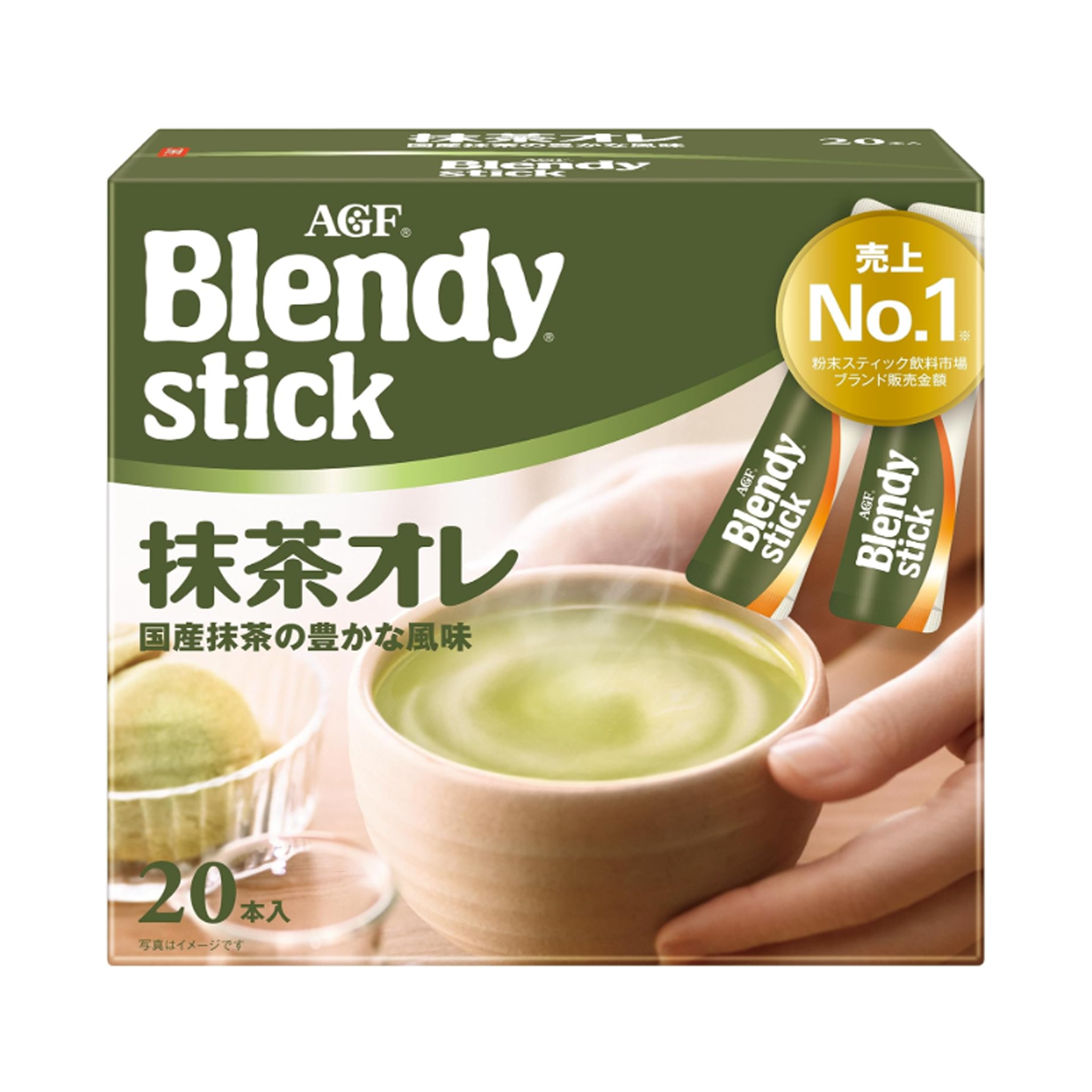 AGF Blendy Stick Matcha Au Lait – 20 Sticks (Instant Matcha Green Tea Latte)