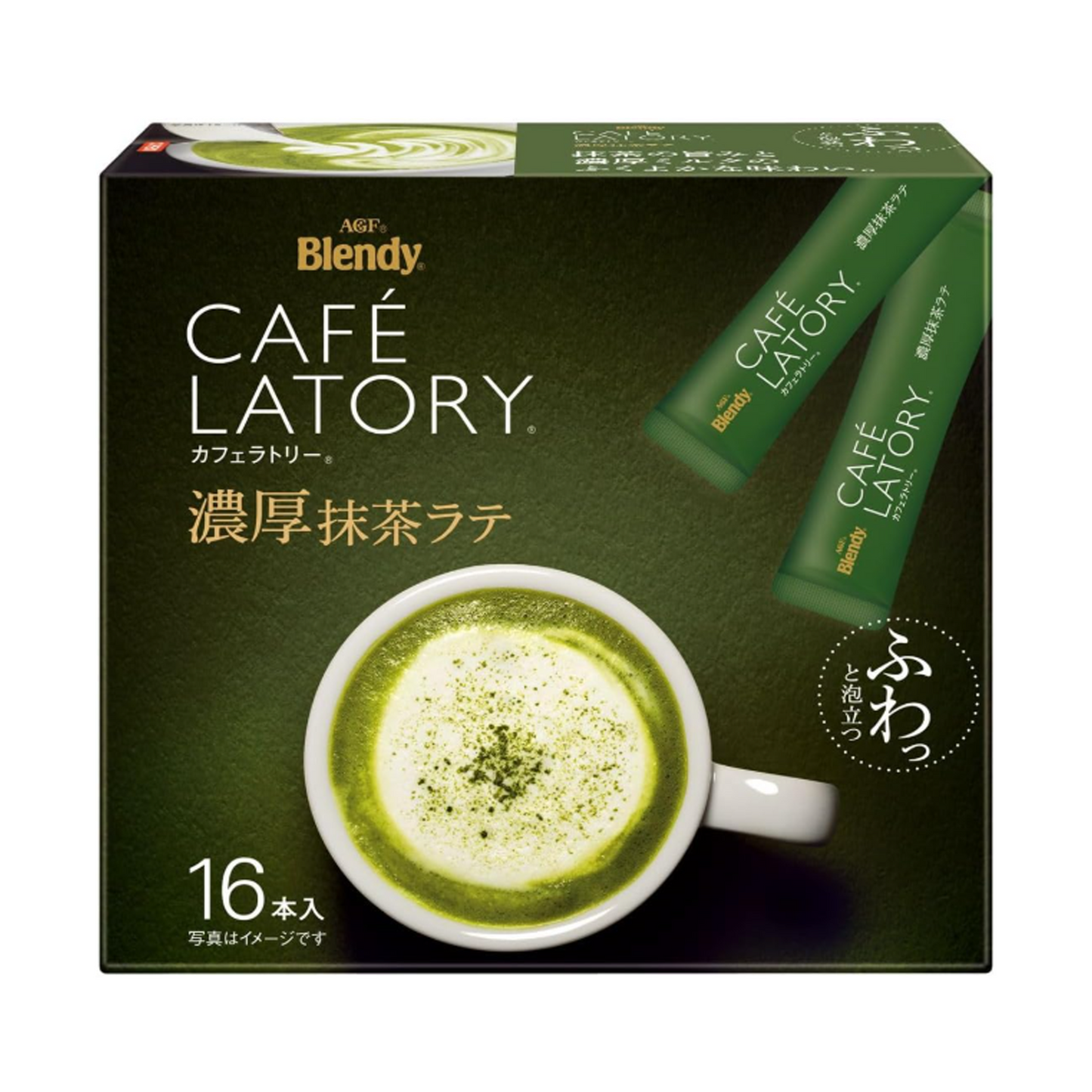 AGF Blendy Café Latory Stick Rich Matcha Latte [16 Sticks]
