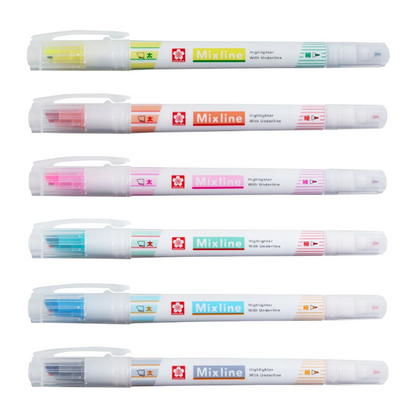 Sakura Cray-Pas Mixline Highlighter – 3 Color Set (Twin Underline Type)