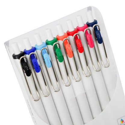 Mitsubishi Pencil Uni-Ball ONE Gel Ballpoint Pen 0.38mm [Set of 8; Vibrant Colors]