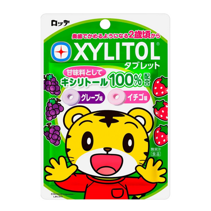 Lotte Shimajiro Xylitol Tablets (Grape & Strawberry) 30g [For Kids]