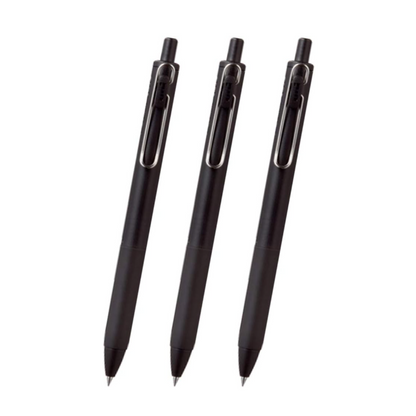 Mitsubishi Pencil Uni-Ball ONE Gel Ballpoint Pen 0.38mm [Set of 3; Black Shaft]
