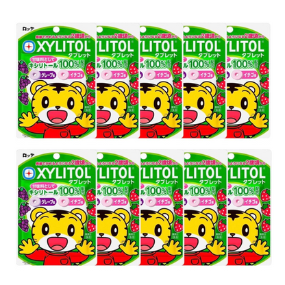 Lotte Shimajiro Xylitol Tablets (Grape & Strawberry) 30g [For Kids]