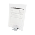 Carl A4 Paper Clip Stand Document Holder – White Desktop Organizer (Holds 10 Sheets)