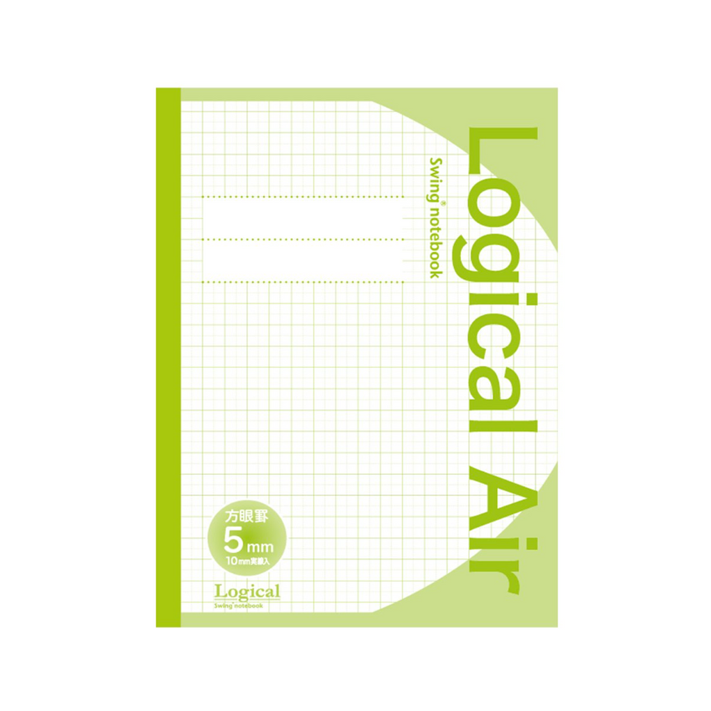 Nakabayashi Logical Air & Swing Logical Antibacterial Notebook Set – B5 (5 mm Square Grid, Pack of 5)
