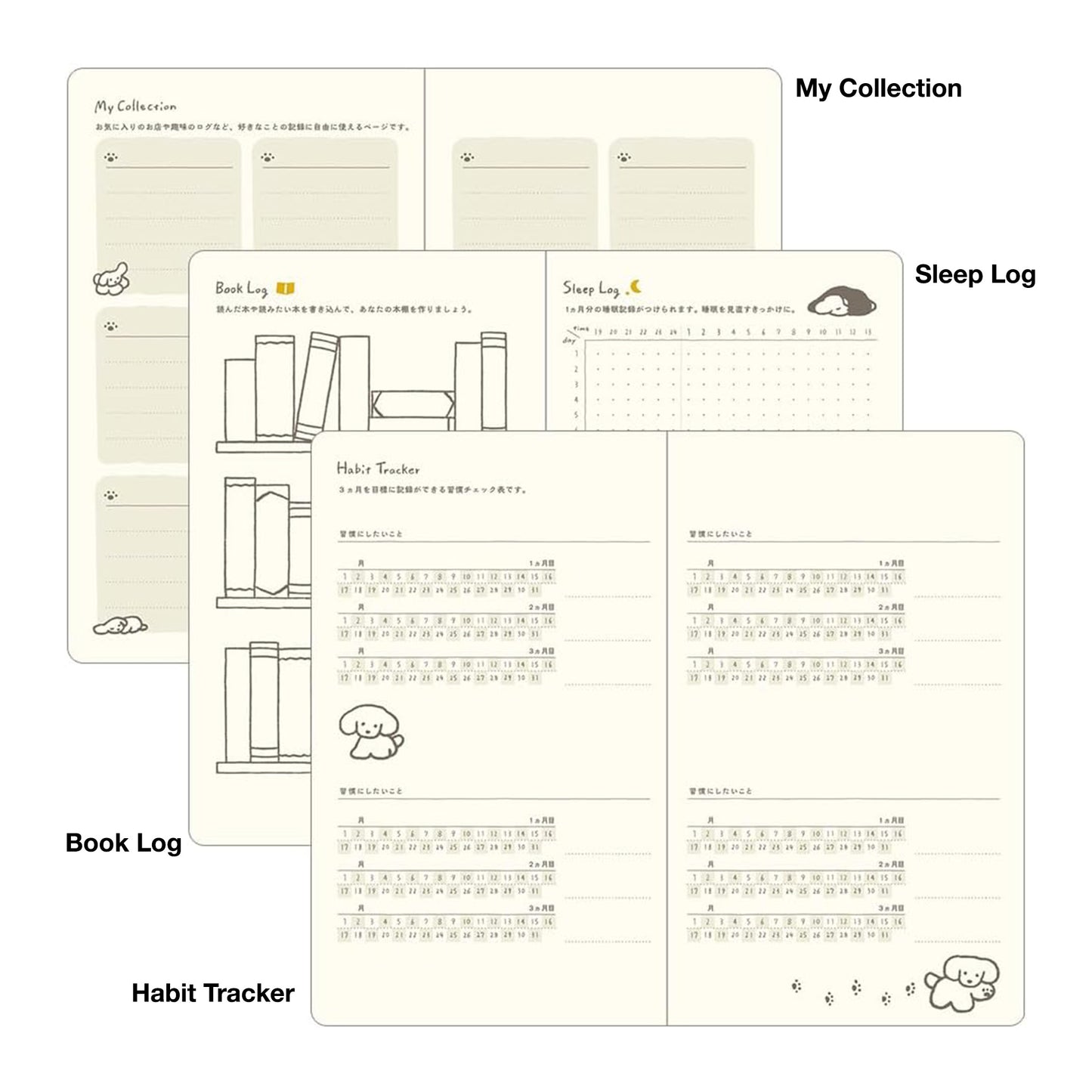 Midori Book-style Diary 2026 B6 Weekly