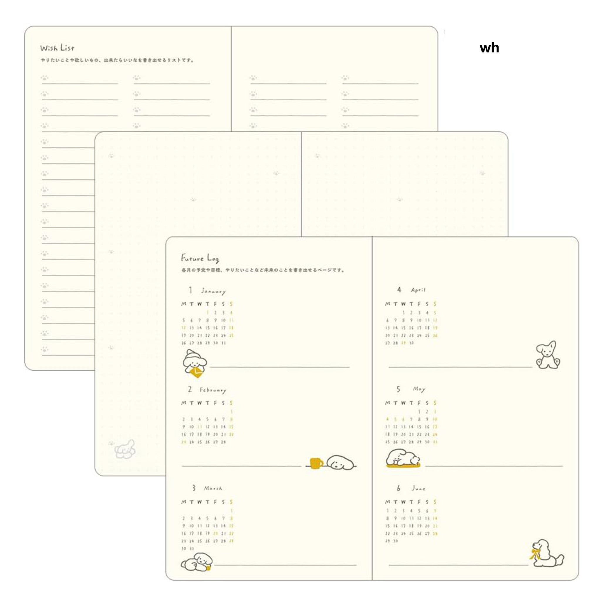 Midori Book-style Diary 2026 B6 Weekly