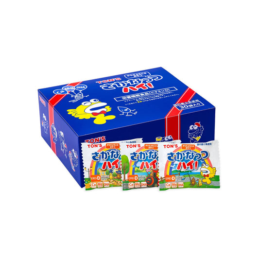 Box of Ton's candy with cartoon characters on a white background