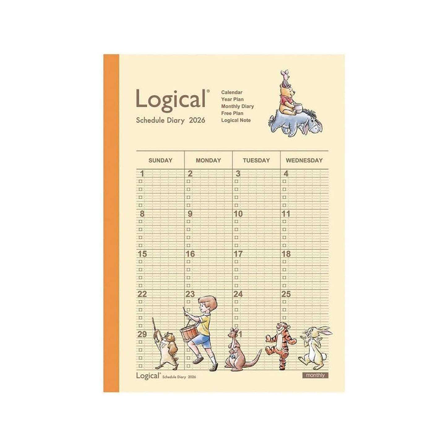Nakabayashi Logical Diary 2026 Monthly & Notes Planner (A5/B6)
