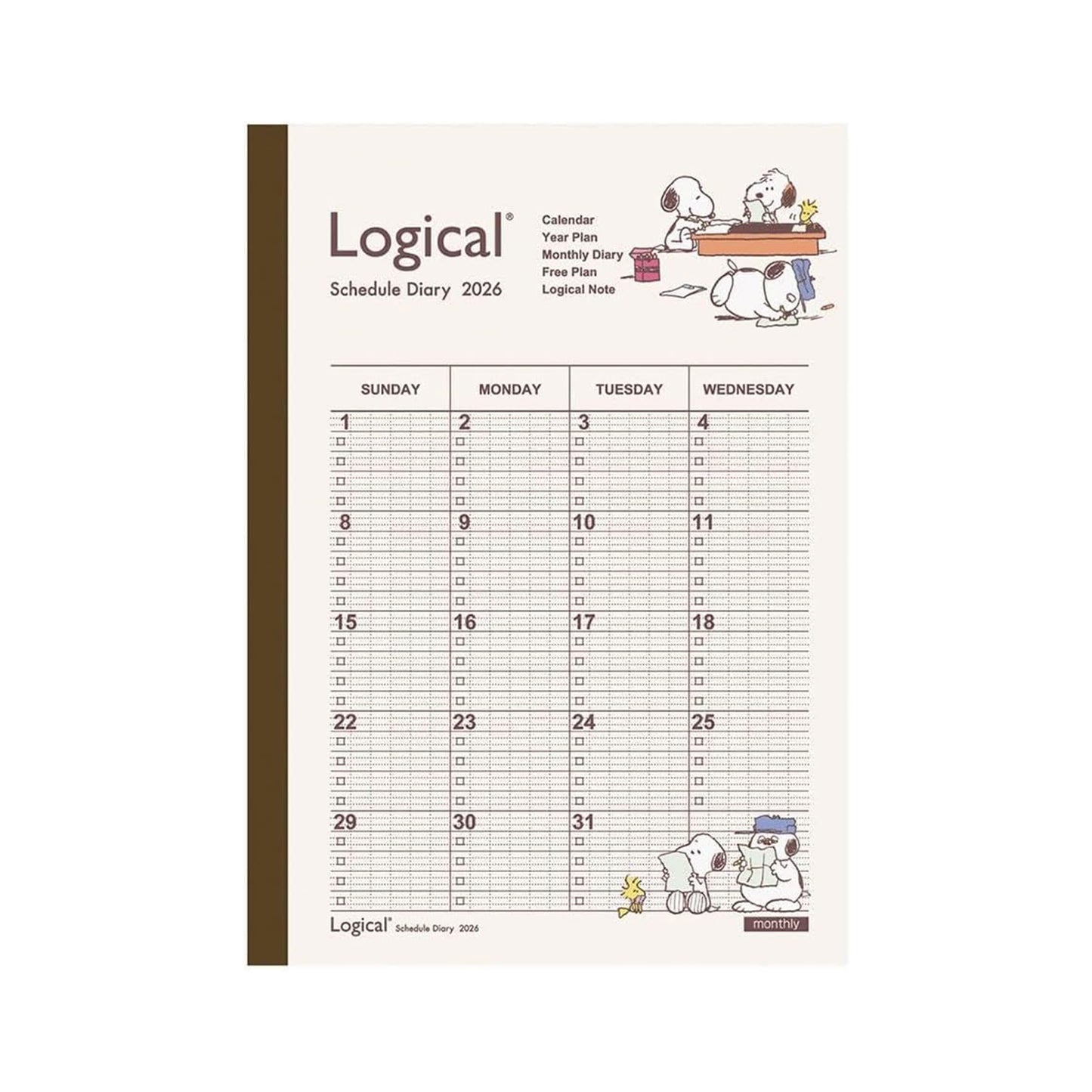 Nakabayashi Logical Diary 2026 Monthly & Notes Planner (A5/B6)