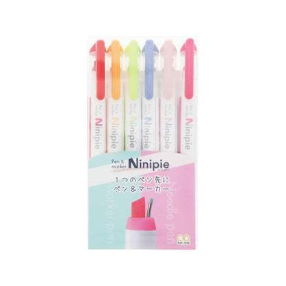 Sun-Star Ninipie Pen & Marker - 6 Color Set