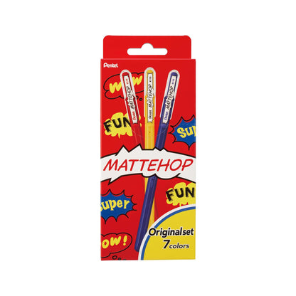Pack of markers with colorful packaging on a white background