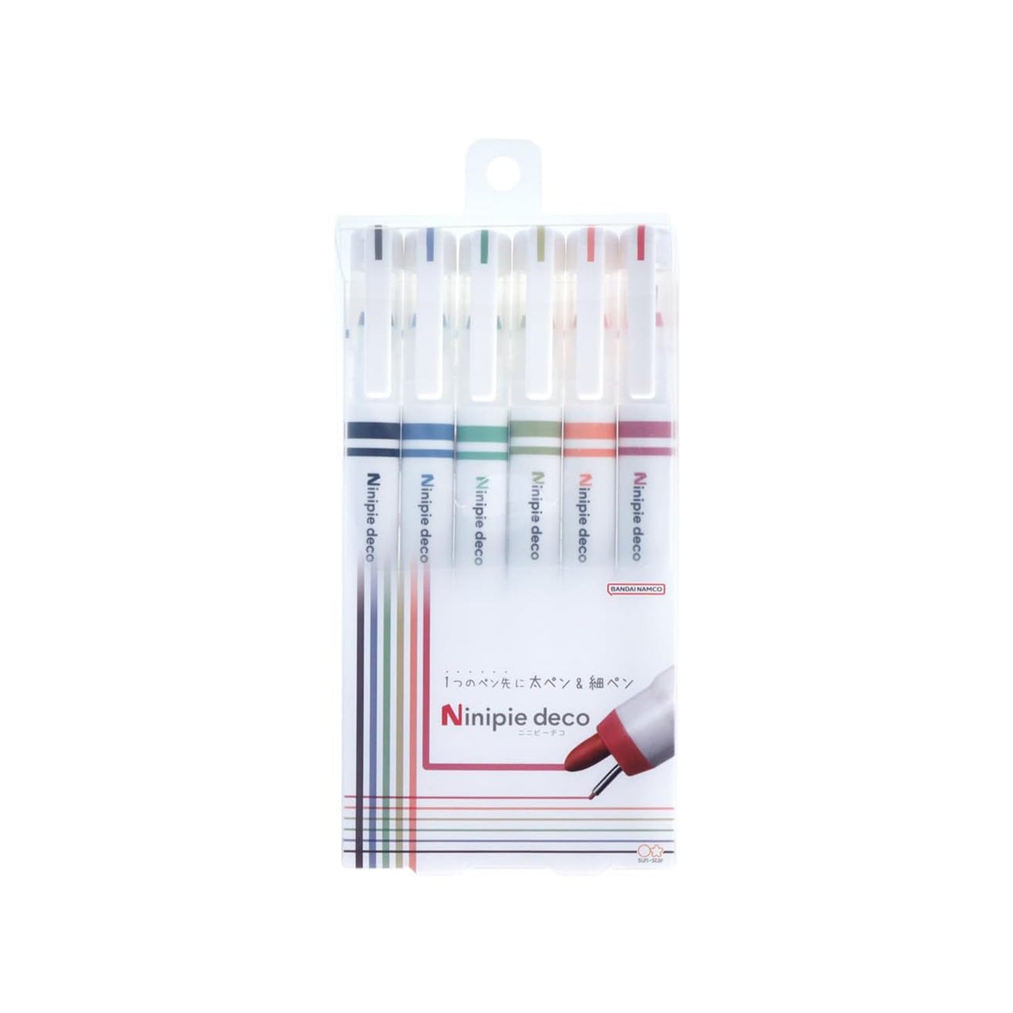 Sun-Star Ninipie Pen & Marker - 6 Color Set