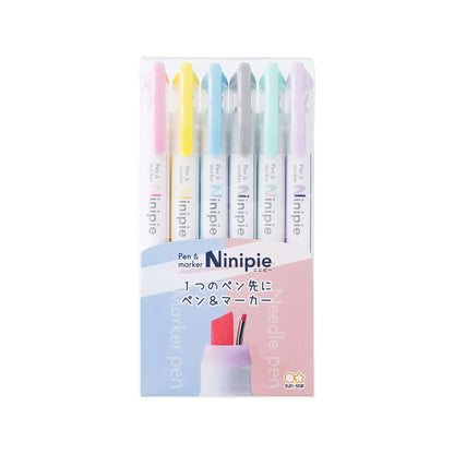 Sun-Star Ninipie Pen & Marker - 6 Color Set
