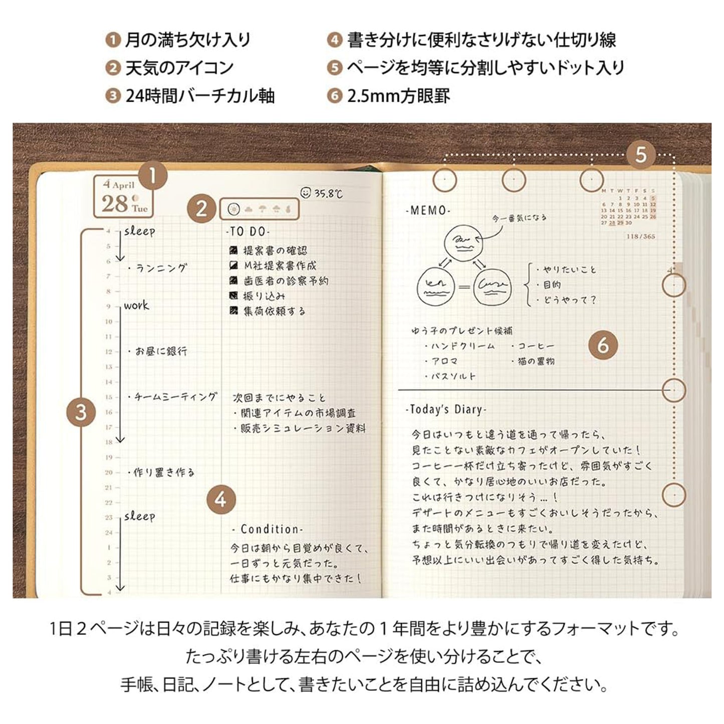 Midori Hibino 2026 A6 Daily