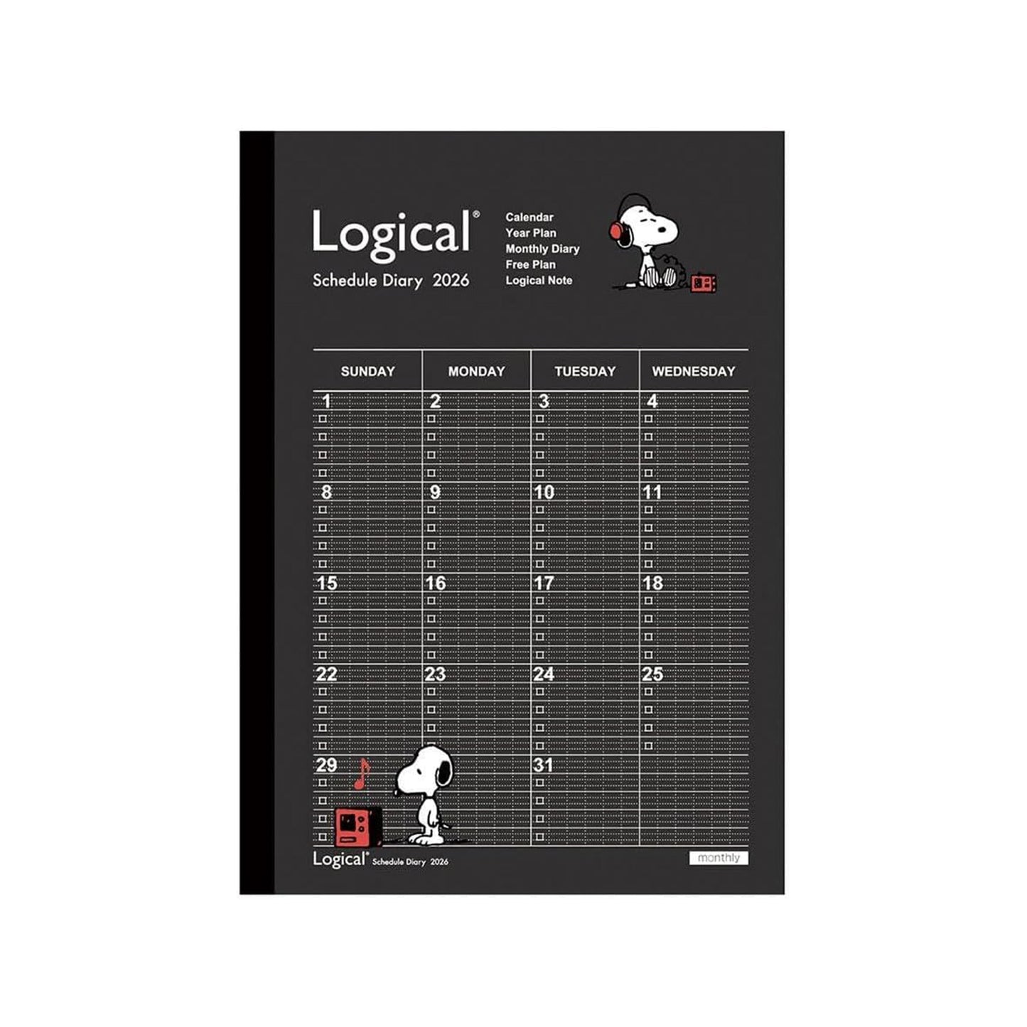 Nakabayashi Logical Diary 2026 Monthly & Notes Planner (A5/B6)