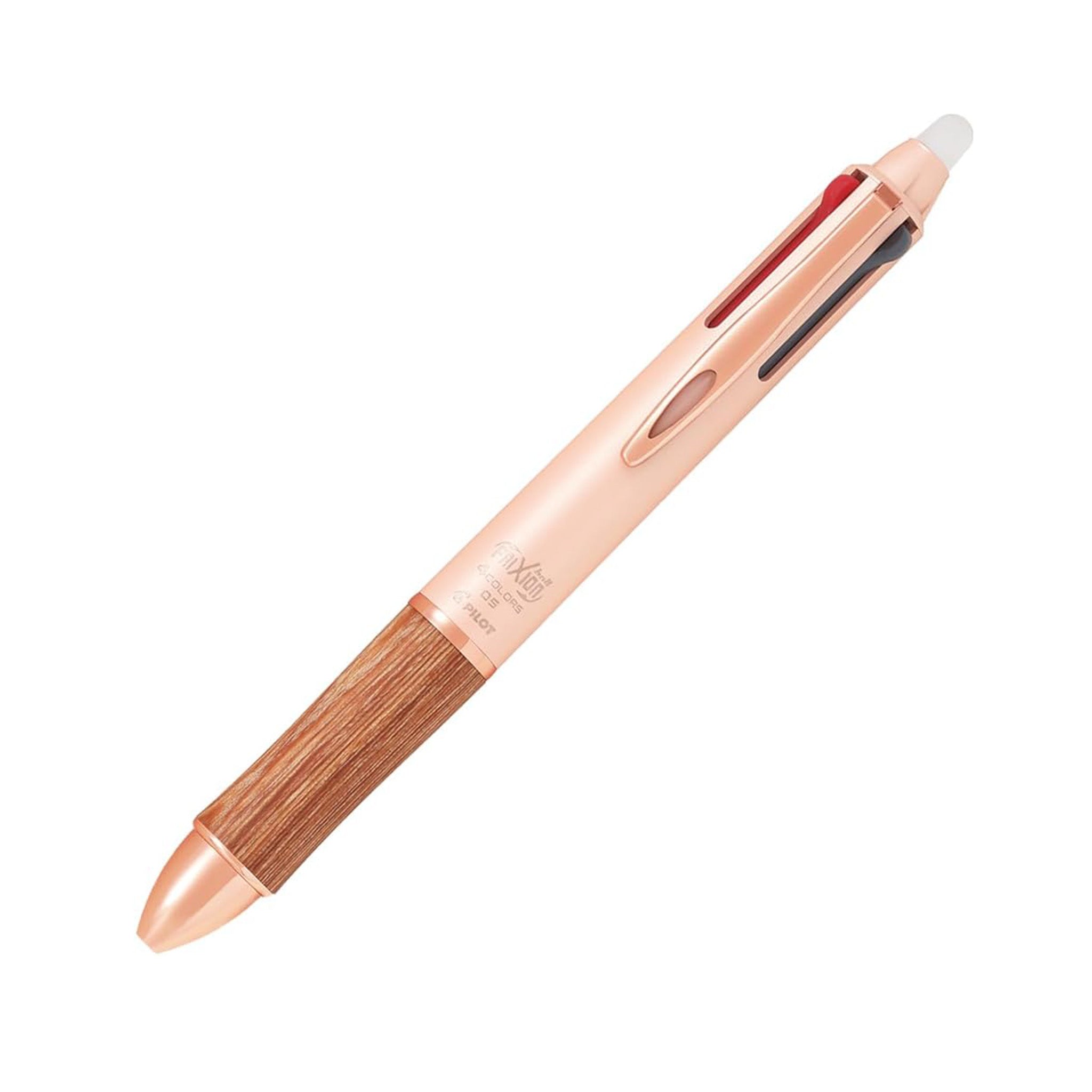 PILOT FriXion Ball 4 Wood 0.5mm – Bordeaux/Coral Pink/Black/Dark Green/Brown