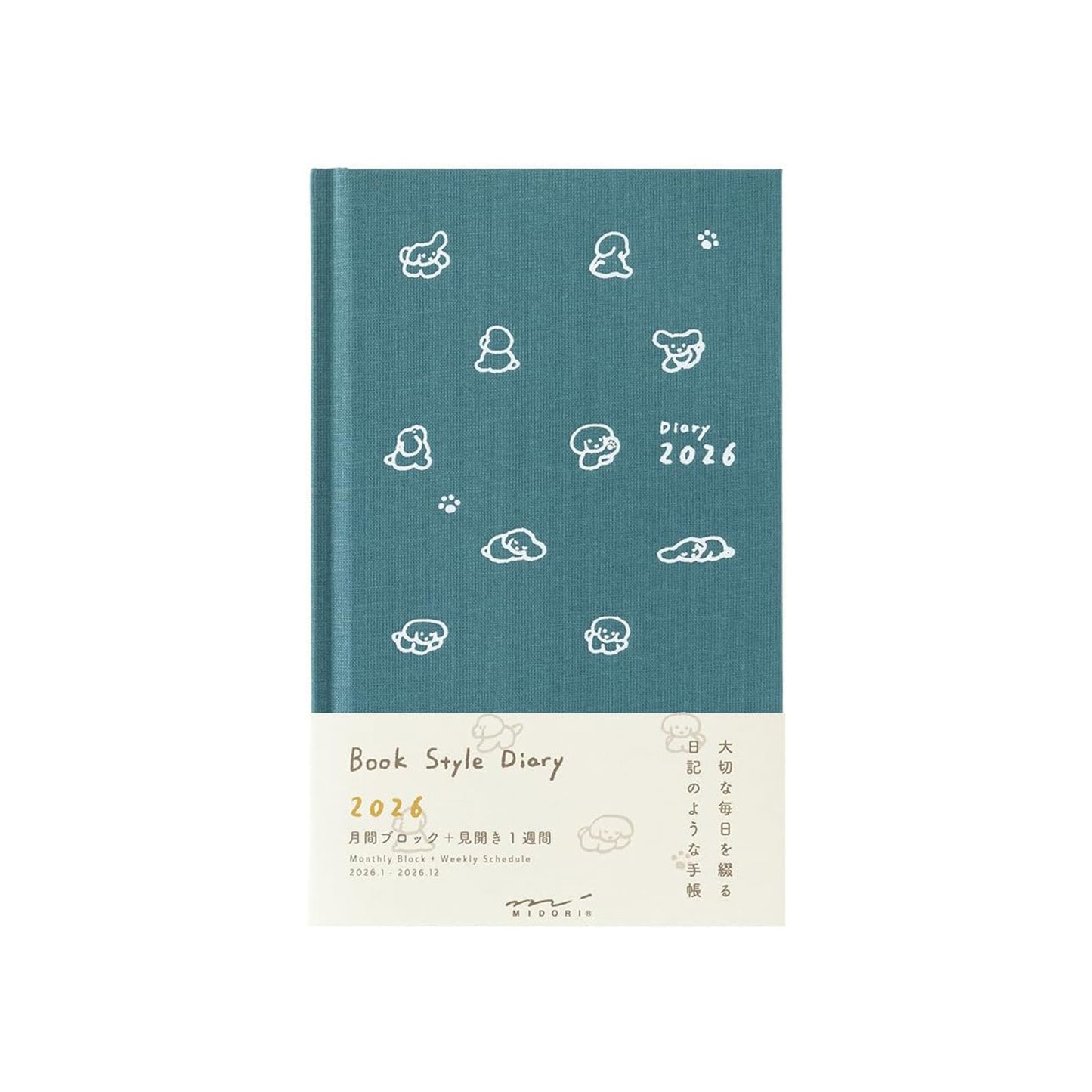 Midori Book-style Diary 2026 B6 Weekly