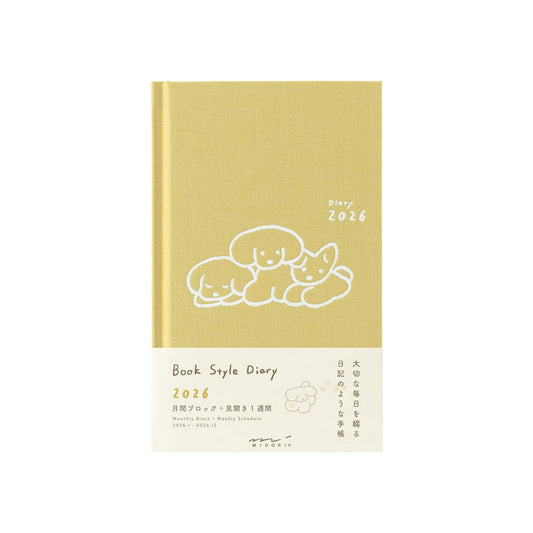 Midori Book-style Diary 2026 B6 Weekly