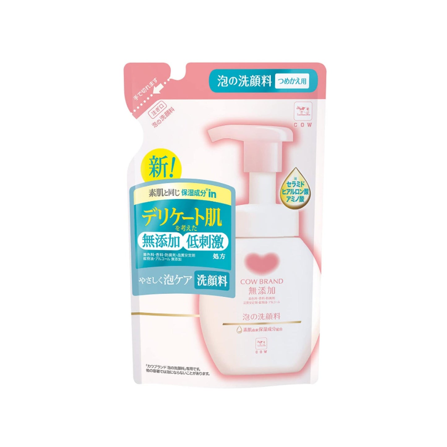 Cow Brand Additive-Free Foaming Facial Cleanser, Refill, 4.8 fl oz (140 ml)