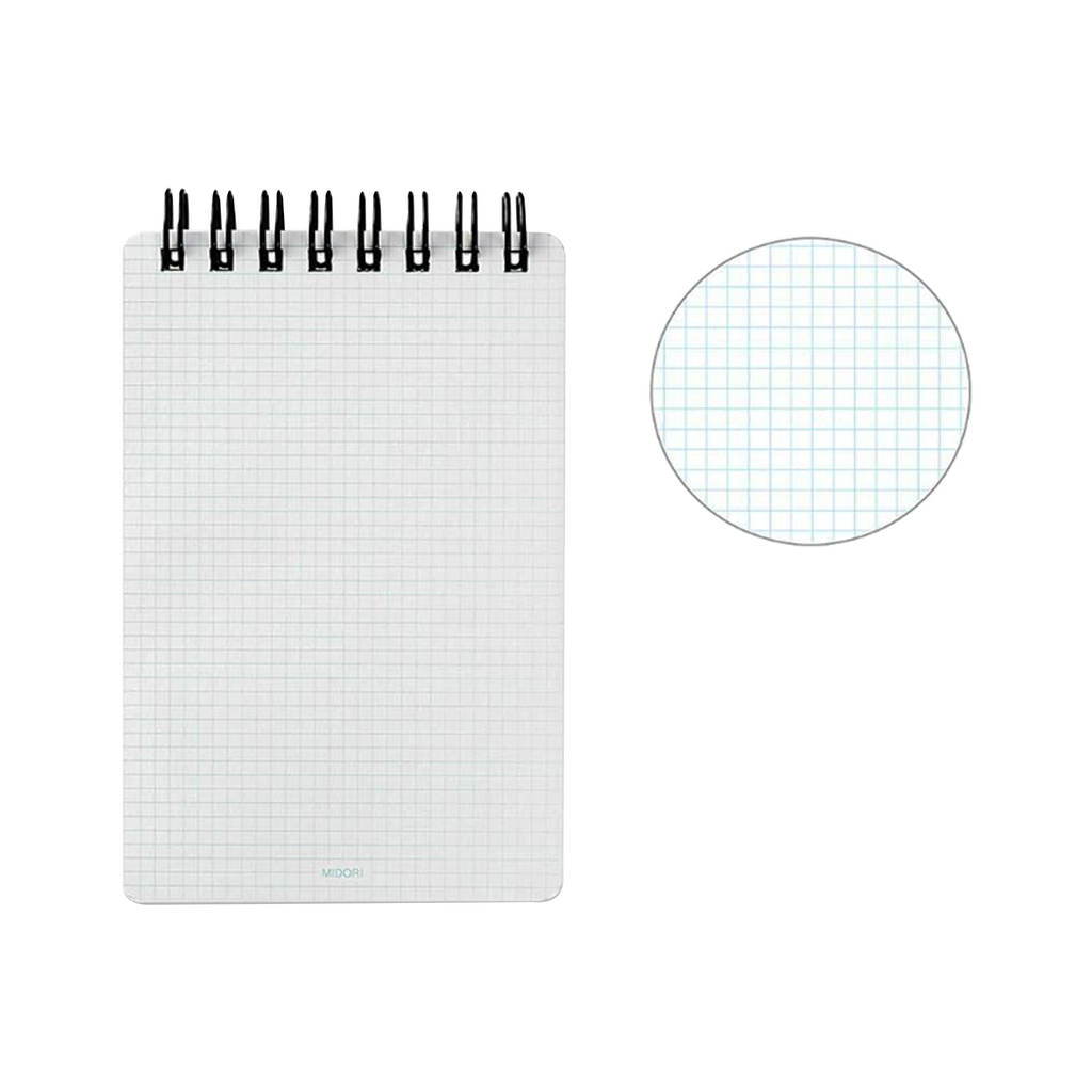 Midori DESIGNPHIL Ring Memo Patto – A4 Mini Grid Notebook (80 Sheets)