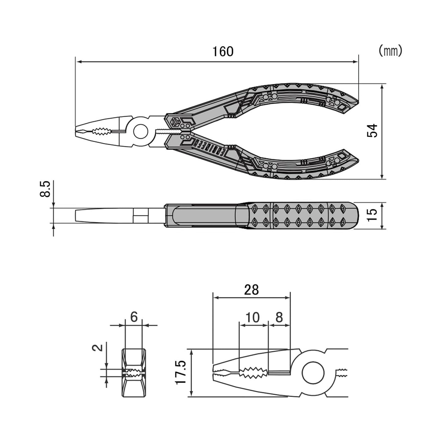 ENGINEER Screw Saurus GTV PZ-77P – Stripped/Crushed/Rusted Screw Remover Pliers