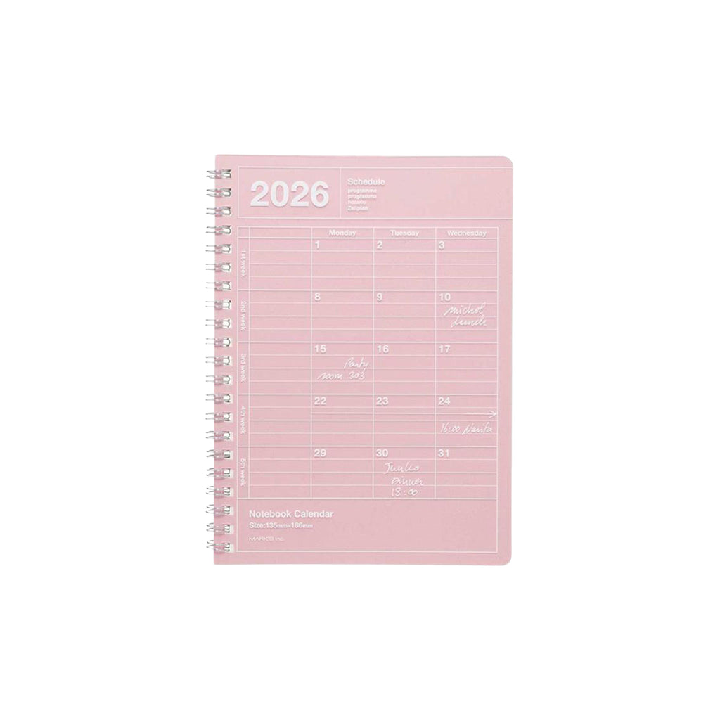 Mark’s 2026 Notebook Calendar S (Vertical B6)