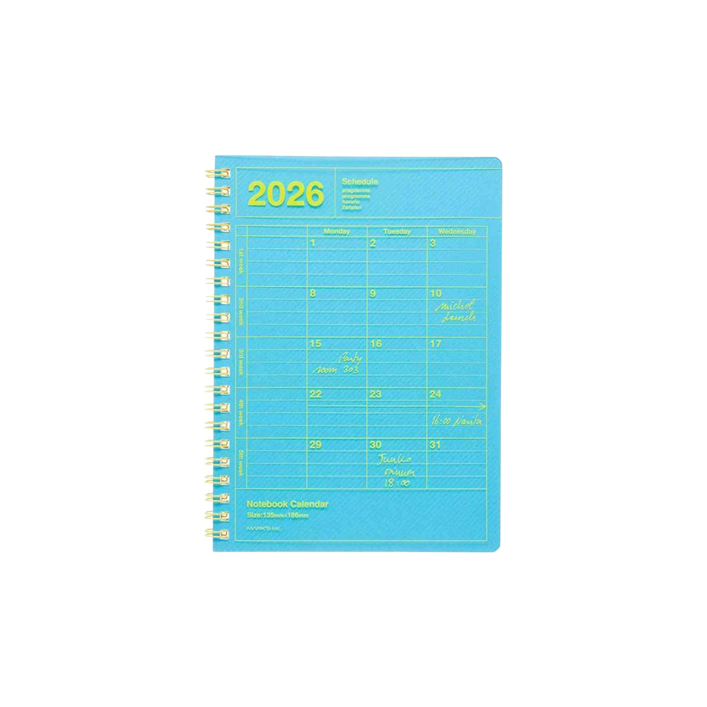 Mark’s 2026 Notebook Calendar S (Vertical B6)