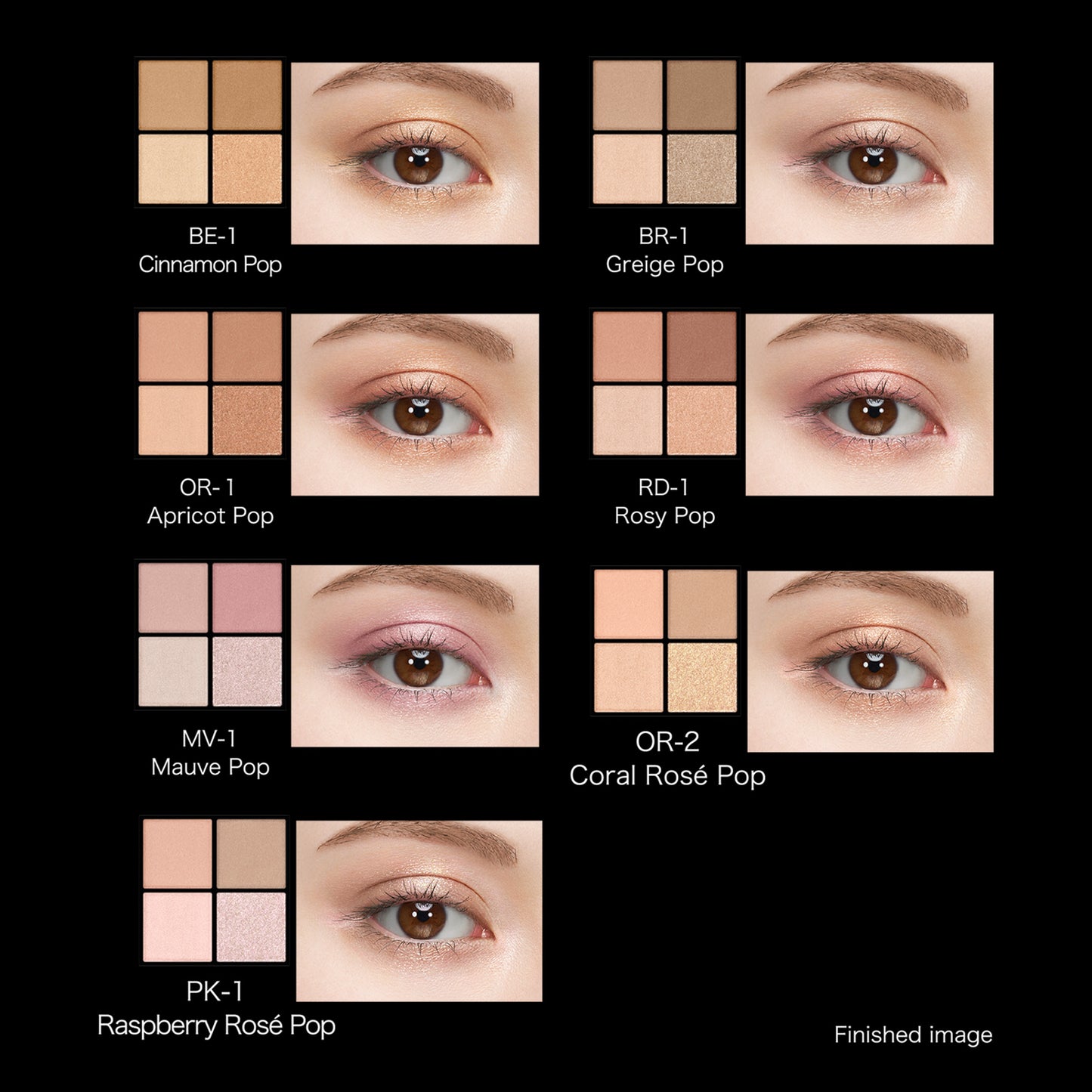 KATE Popping Silhouette Shadow – 4-Color Eyeshadow Palette