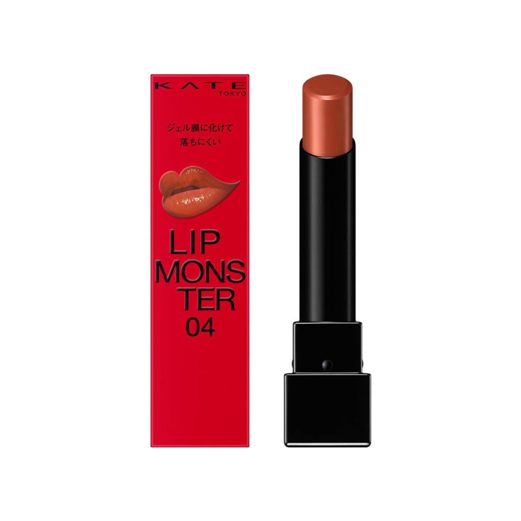 Lipstick with red packaging featuring 'KATE' branding on a white background