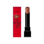 Lipstick with red packaging featuring 'KATIE' and 'LIP MONSTER 16' text on a white background.