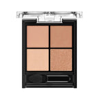 Makeup eyeshadow palette with four colors on a white background