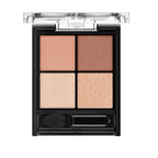 Makeup eyeshadow palette with four colors on a white background