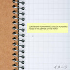 Maruman Spiral Note Basic 5mm Grid Notebook, 80 Sheets – A4, B5 or A5