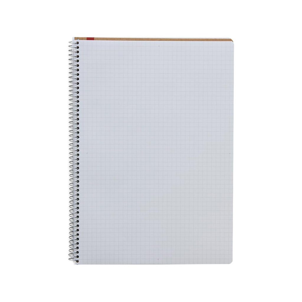 Maruman Spiral Note Basic 5mm Grid Notebook, 80 Sheets – A4, B5 or A5