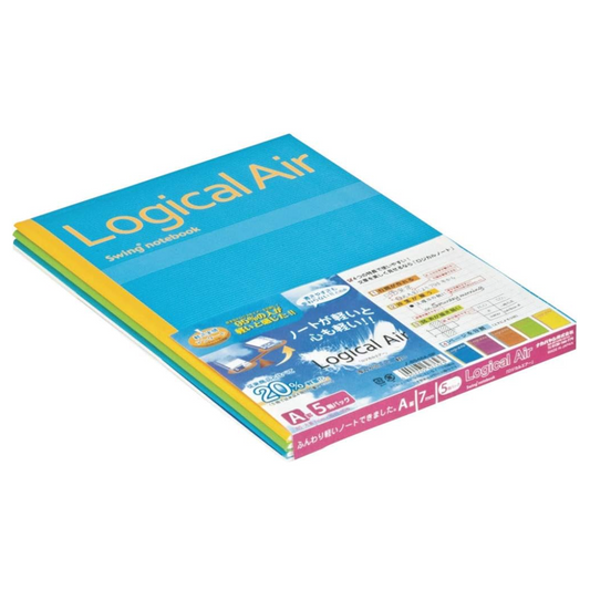Nakabayashi Logical Air Lightweight Notebook B5 [A Ruled; Set of 5]