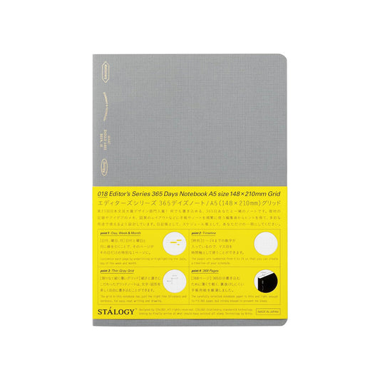 STALOGY 365 Days Notebook A5 Grid – Limited Colors