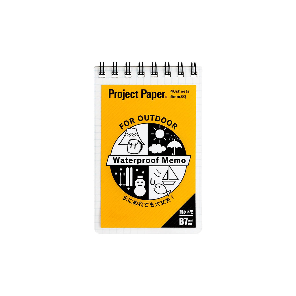 Okina Project Paper Waterproof Memo Pad B7 5mm Grid
