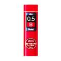 A red tube of Pentel Ain Stein mechanical pencil refills, labeled 0.5mm B pencil lead, with a total of 40 pieces included.